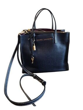 Marc Jacobs Mini Grind Blue Sea Leather Tote Bag